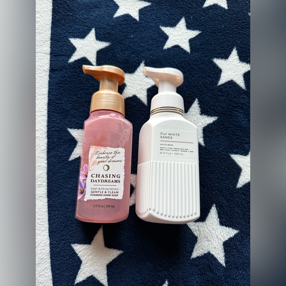 Bath & Body Works Chasing Daydreams and Fuji White Sands Foaming Hand Soaps